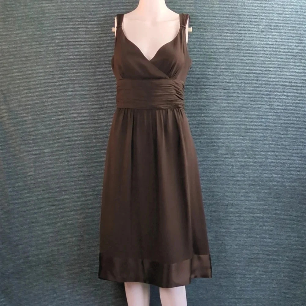 Ann Taylor For Kitty Rescue! Black Silk Cumberbund Dress